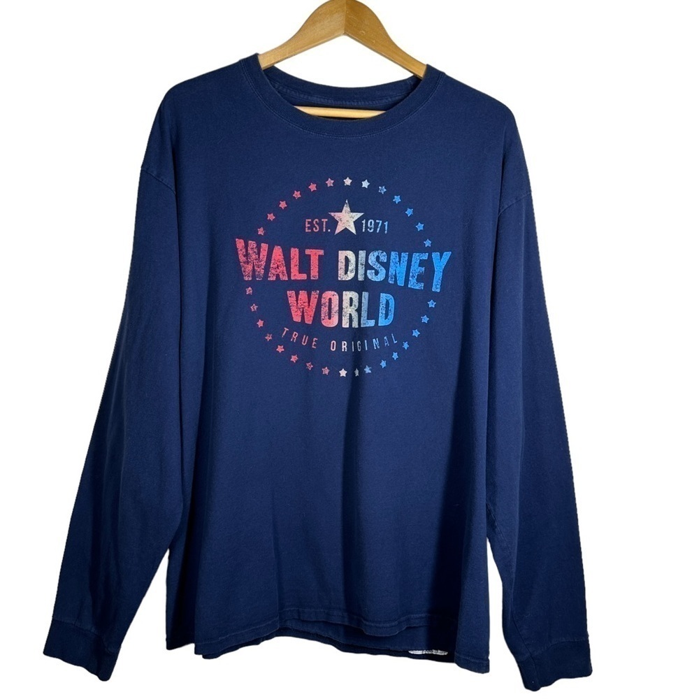 Walt Disney World Rainbow Graphic Tee Navy T-Shirt XL